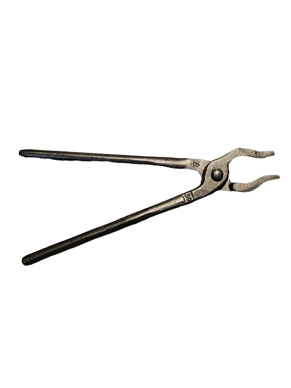 Blacksmith forge pickup tongs grabbers stamped 30 with Bell makers mark